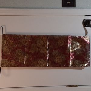 Ladies Red and Gold Metallica Scarf